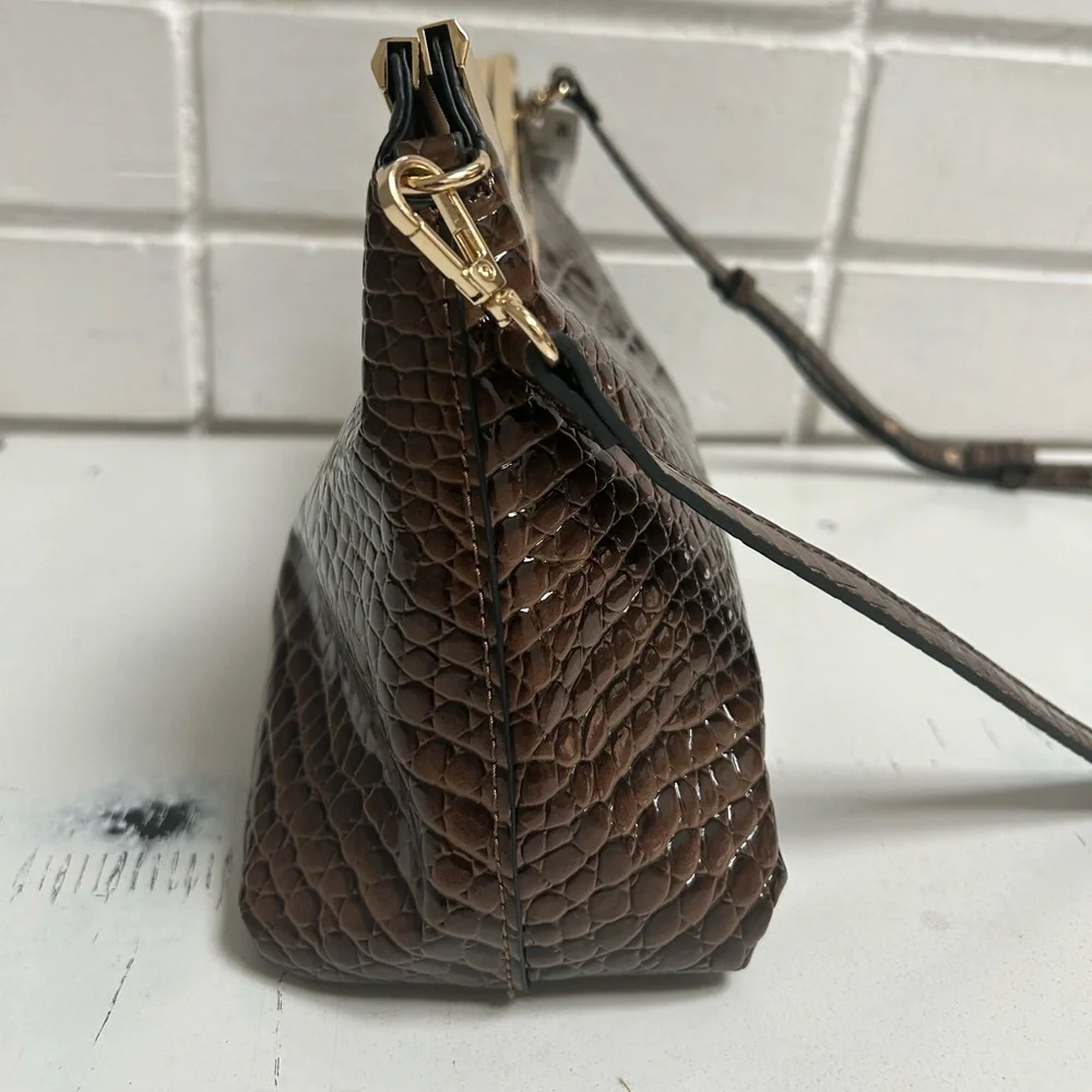 I.N.C. International Concepts Bawdii Croc-Embossed Shoulder Bag🤎🐊